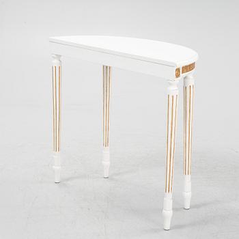 A Gustavian style side table, around 1900.
