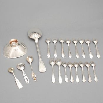 PARTI SILVER, 20 delar, bl.a Vera Ferngren, GAB, 1900-tal. Vikt ca 474 gram.