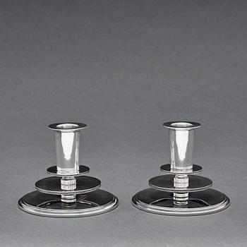 Atelier Borgila, a pair of sterling candlesticks, Stockholm, 1935.