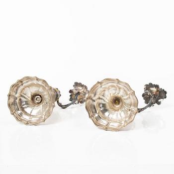 Candelabra, a pair, Rococo style, 20th century.