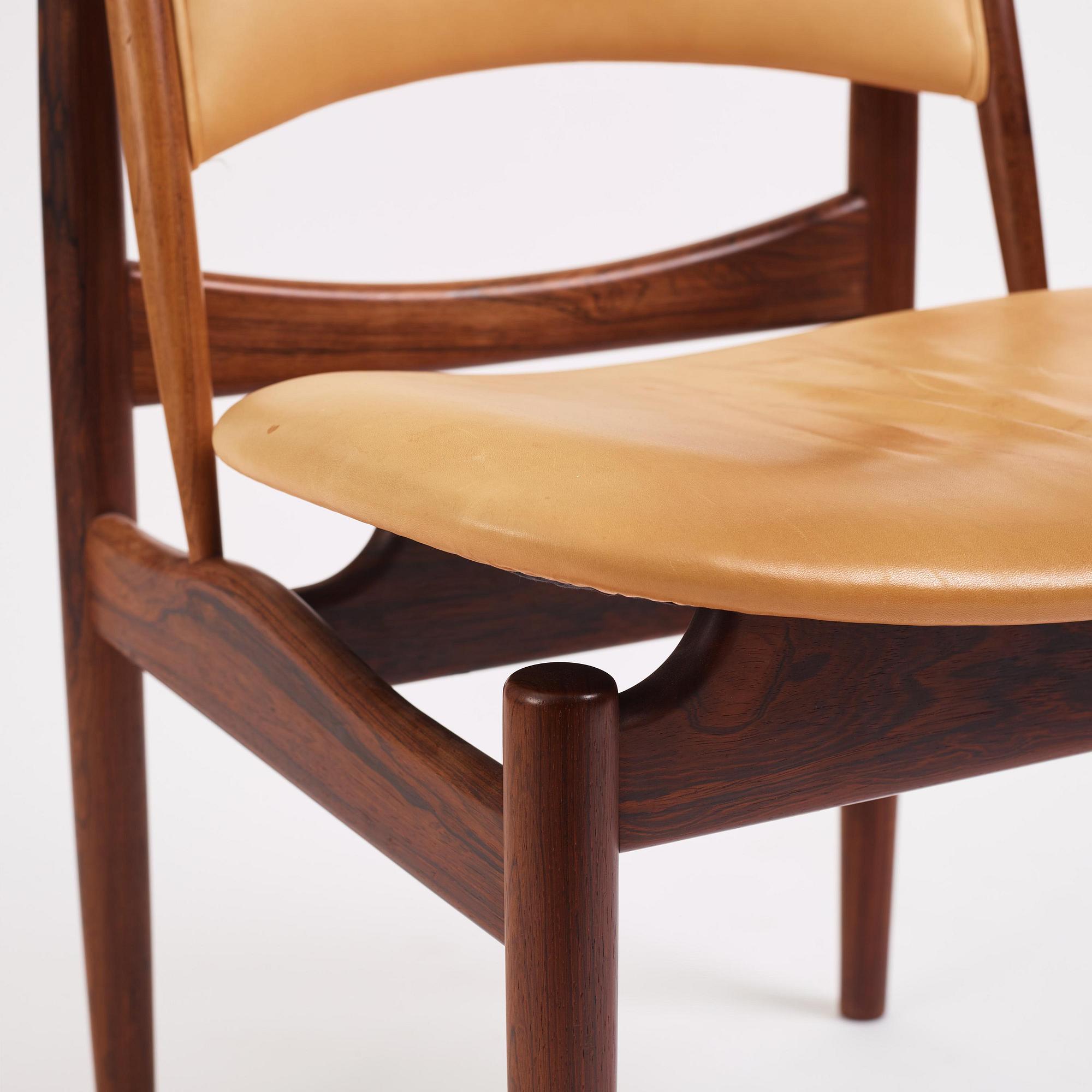 Finn Juhl, a rosewood "Egyptian" chair model FJ49, cabinetmaker Niels Vodder, Copenhagen, 1950s-60s.