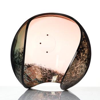 Lena Bergström, a unique glass bowl, Kosta Boda, signed.