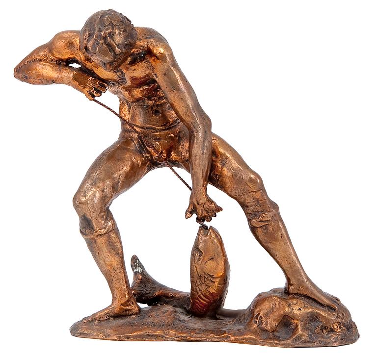 Matti Haupt, A BOY FISHING.