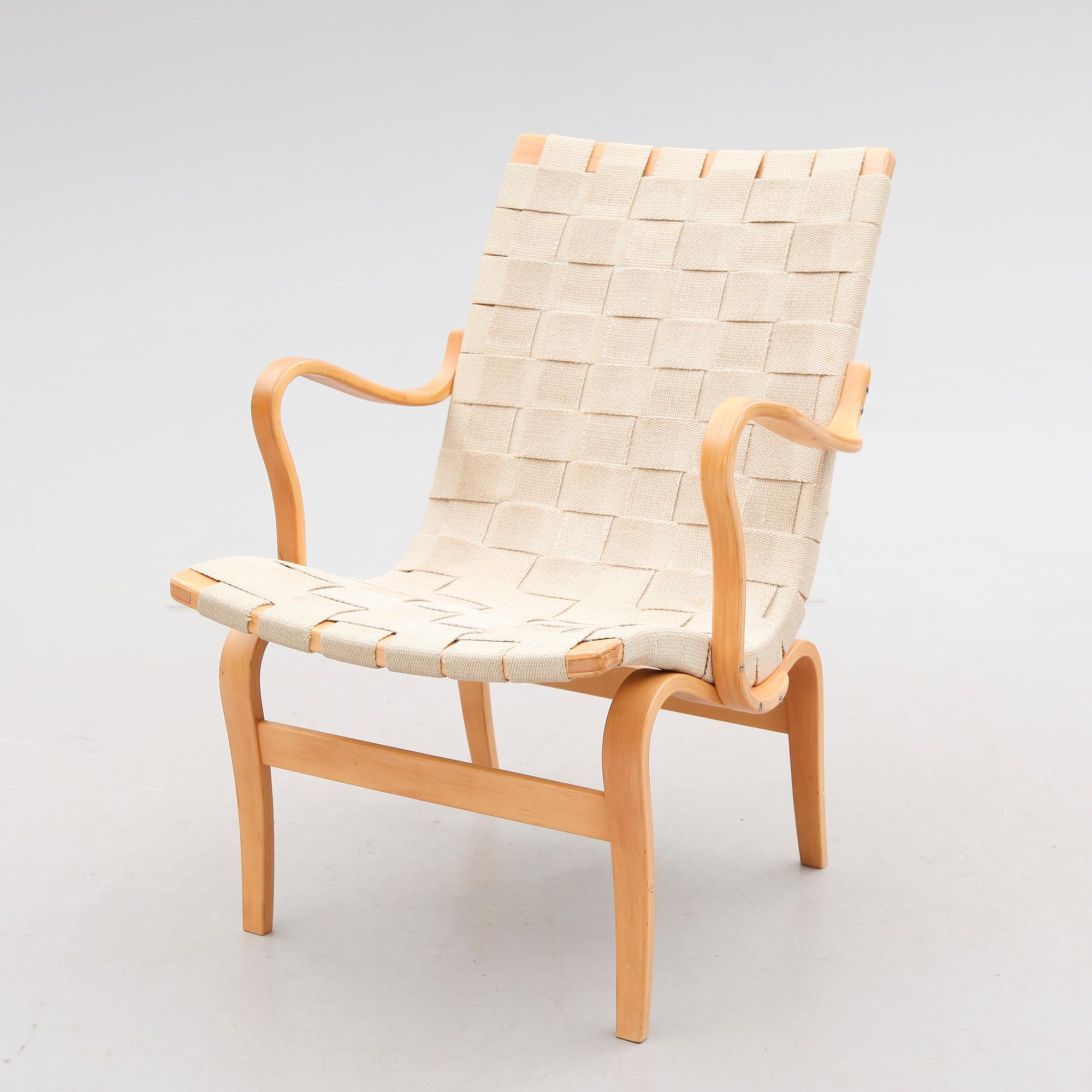 FÅTÖLJ, Bruno Mathsson, "Eva", Dux, 1900-talets andra hälft.