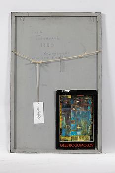 Gleb Bogomolov, Composition with Byzantine bird, signed 1983.