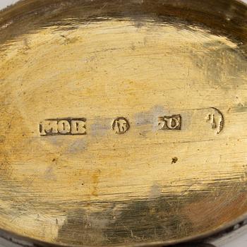 Five Swedish silver boxes, 18th-19th Century.