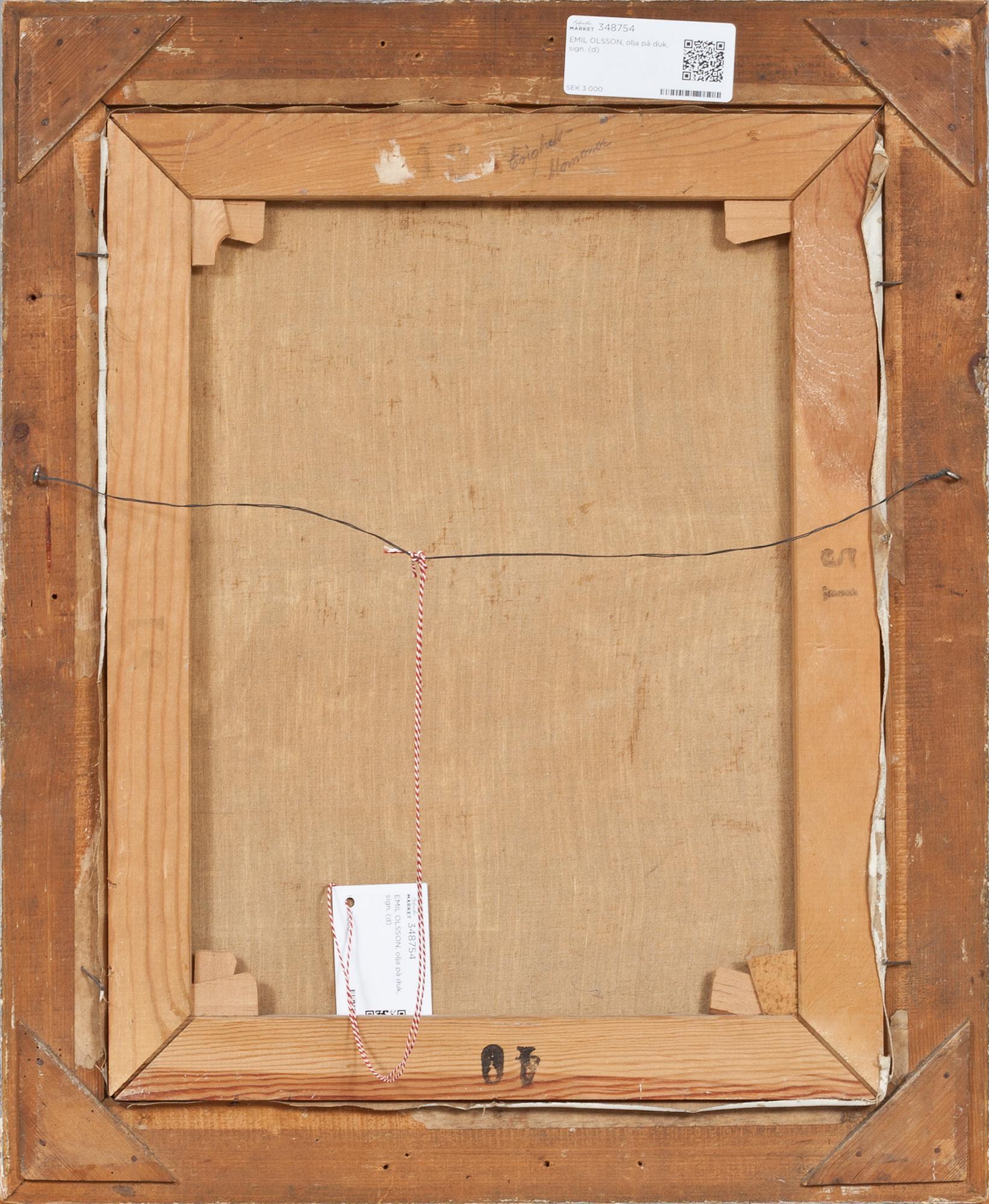 EMIL OLSSON, olja på duk, sign.