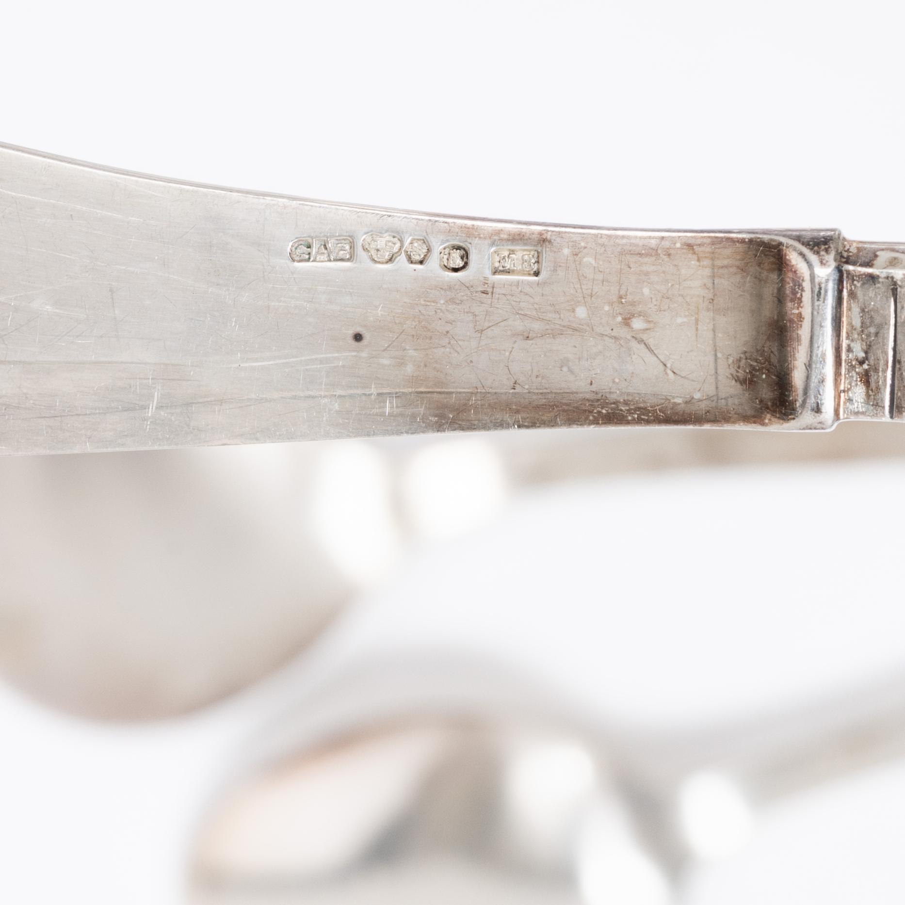Jacob Ängman, a 50-piece silver flatware set, "Rosenholm", GAB, Stockholm, Sweden, 1935-2001.