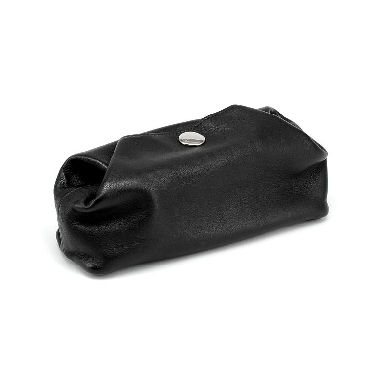 HERMÈS, a black leather small bag.
