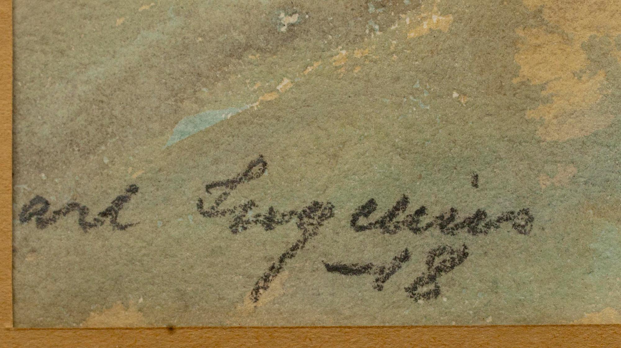 KARL INGELIUS (FINLAND), akvarell, sign. och dat. -18.