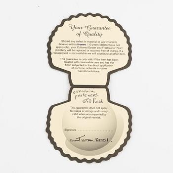 Ett par örhängen 18K vitguld med odlade pärlor och runda briljantslipade diamanter.