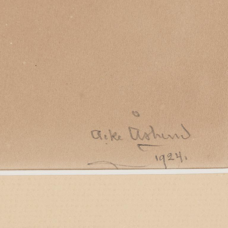 ACKE ÅSLUND, lithograph, signed in pencil and dated 1924.