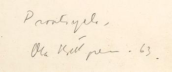 Ola Billgren, litografi signerad och daterad 63.