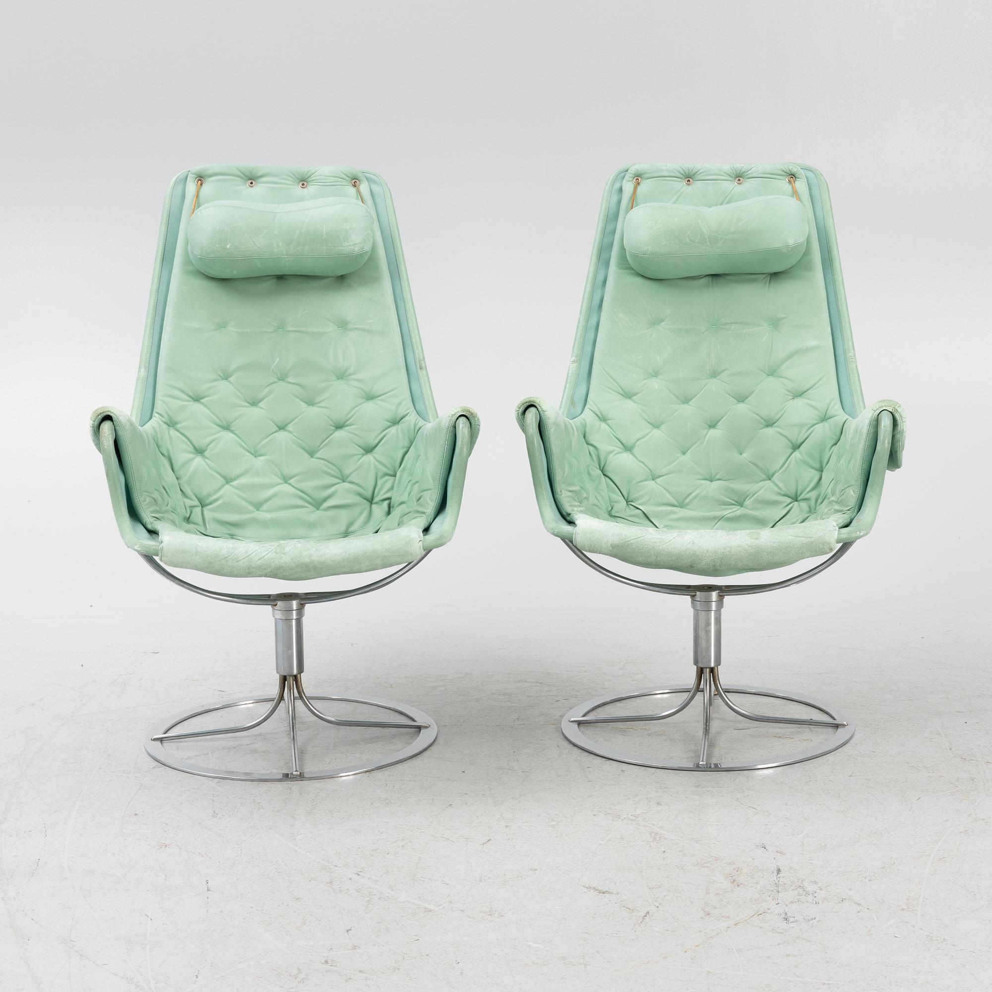 Bruno Mathsson, fåtöljer, ett par, "Jetson", Dux, 1900-talets slut.