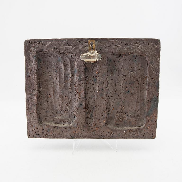 Rolf Palm, wall relief signed glazed stoneware.