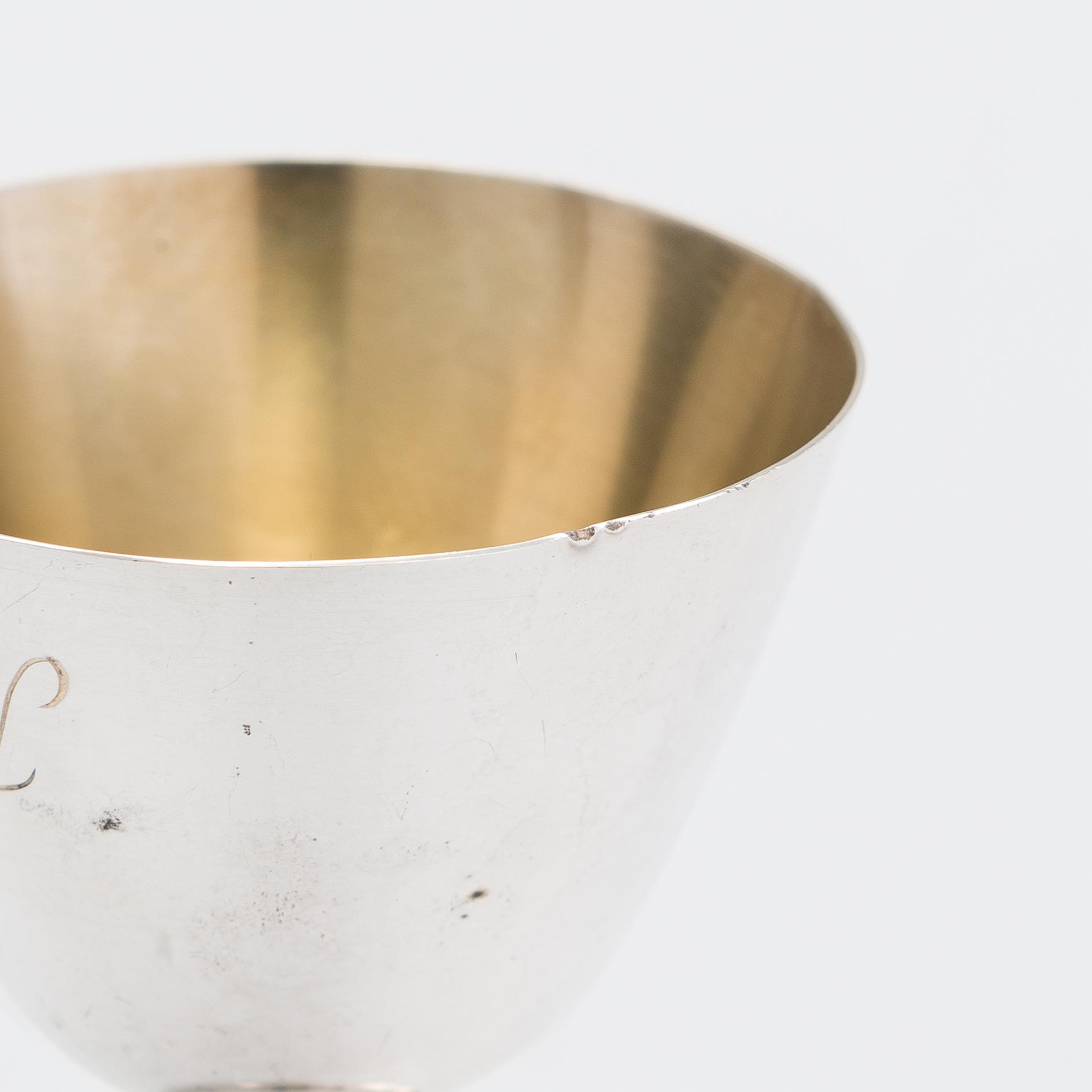 Tapio Wirkkala, pikareita, 6 kpl, hopeaa, TW 329, Kultakeskus, Hämeenlinna 1960-70-luku.