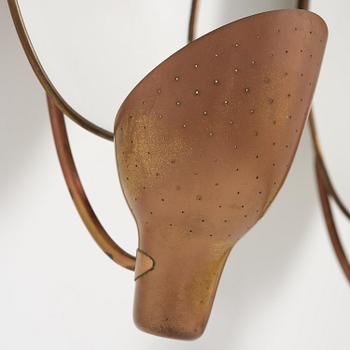 Carl-Axel Acking, a pair of wall lamps model number "5017", Bröderna Malmströms Metallvarufabrik, Malmö, 1940s.