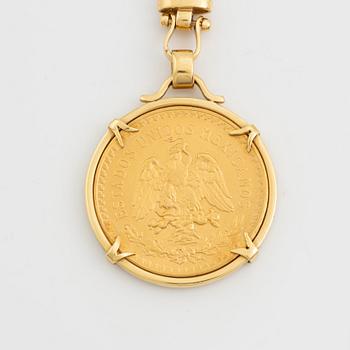 A Mexican goldcoin, 50 Pesos, 1921-1946,