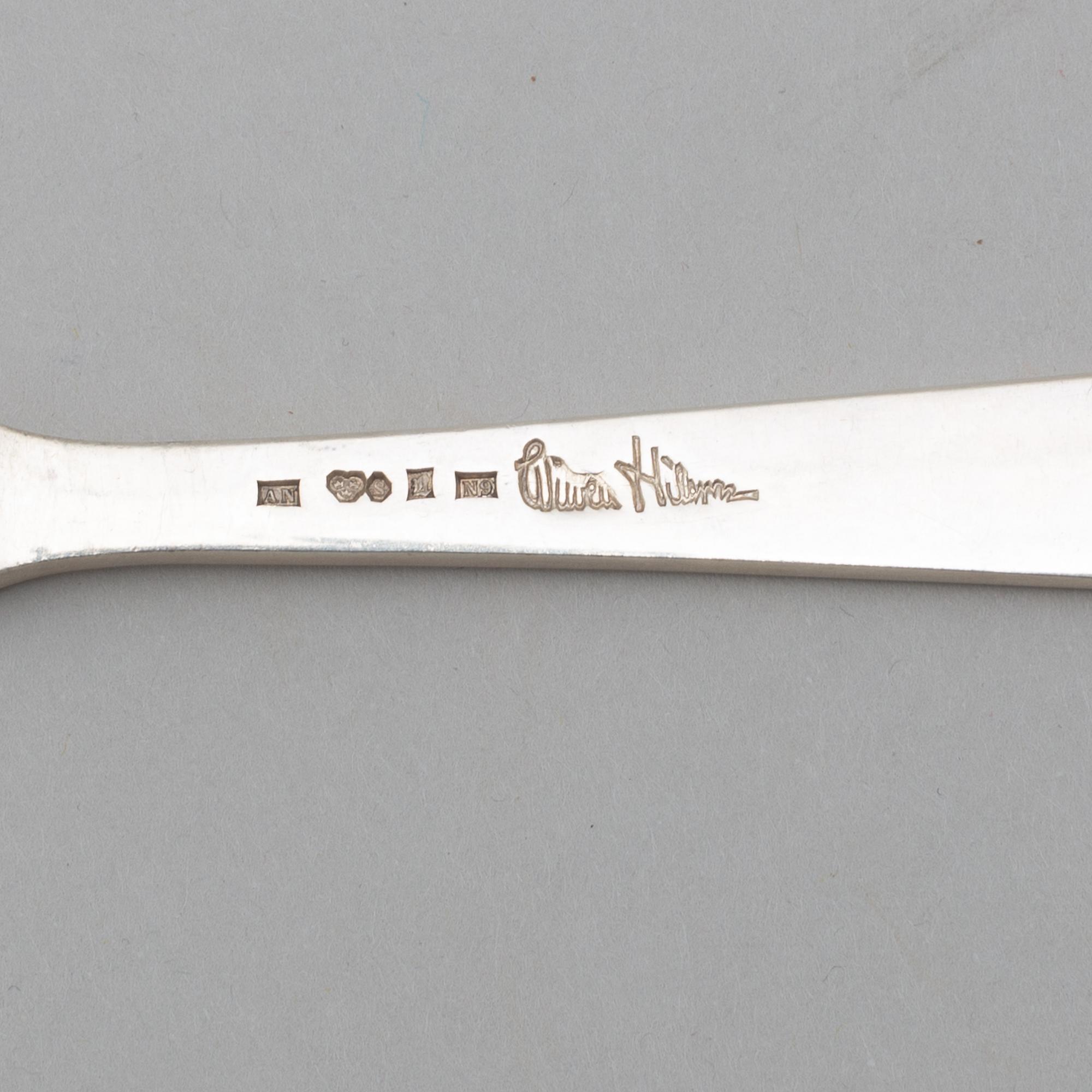 Wiwen Nilsson, a set of 32 pcs of luncheon silver flatware, Lund, Sweden 1956-69.