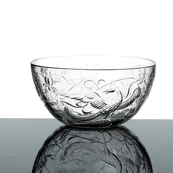 GLASSERVIS, 86 delar. Troligen Baccarat, omkring 1900.