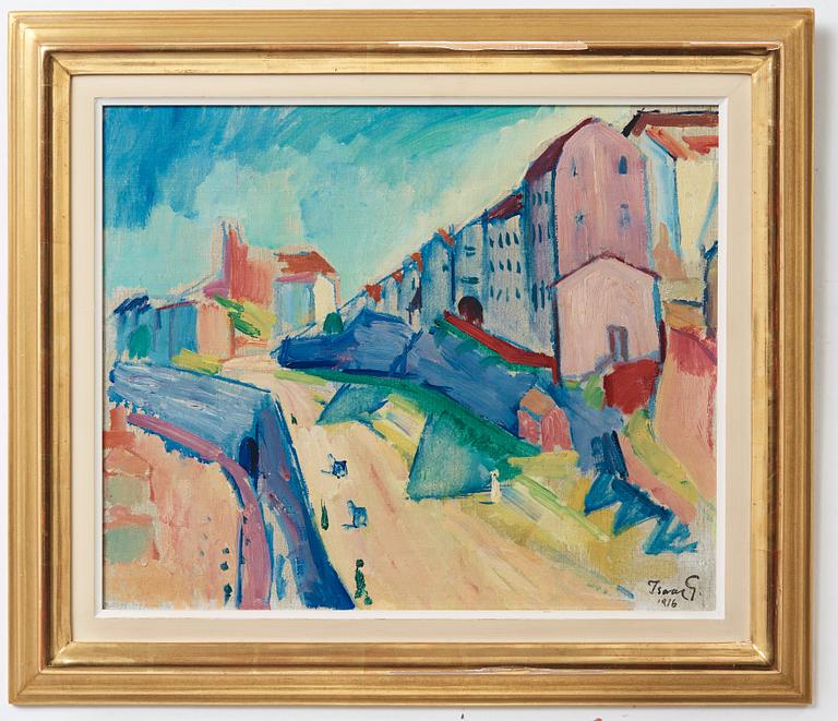 Isaac Grünewald, View over Katarinavägen, Södermalm, Stockholm.