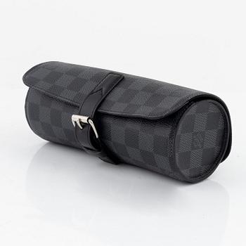 Louis Vuitton, a Damier graphite '3 watch case'.