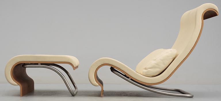 A Jørn Utzon 'Aurora' lounge chair, by Trio Line, Denmark,