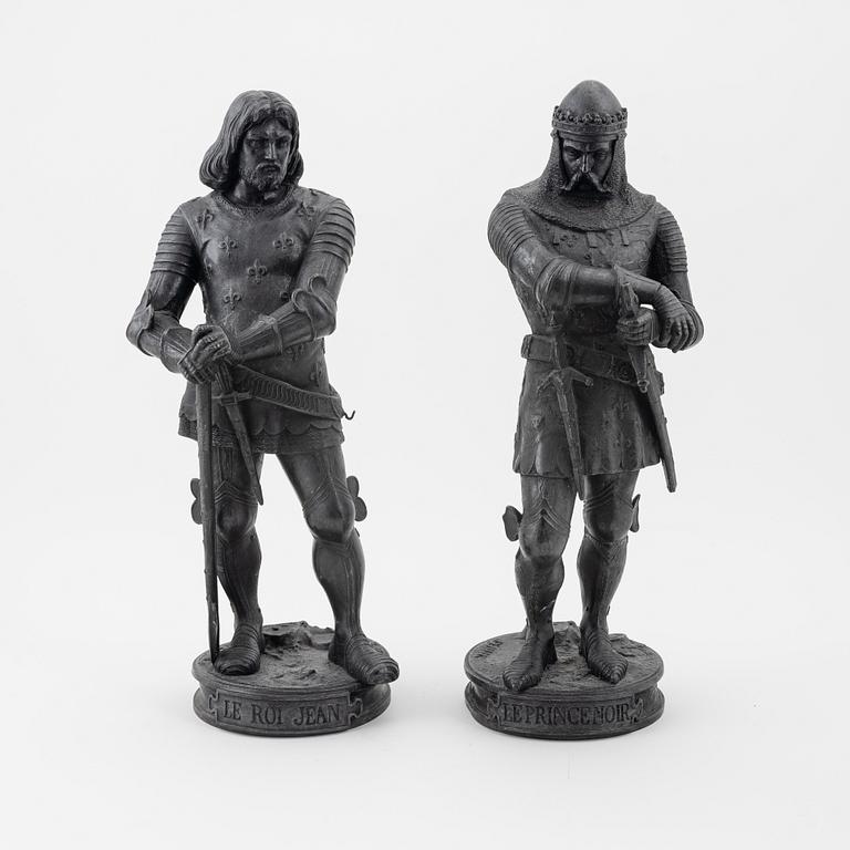 Two sculptures, after Auguste Joseph Peiffer.