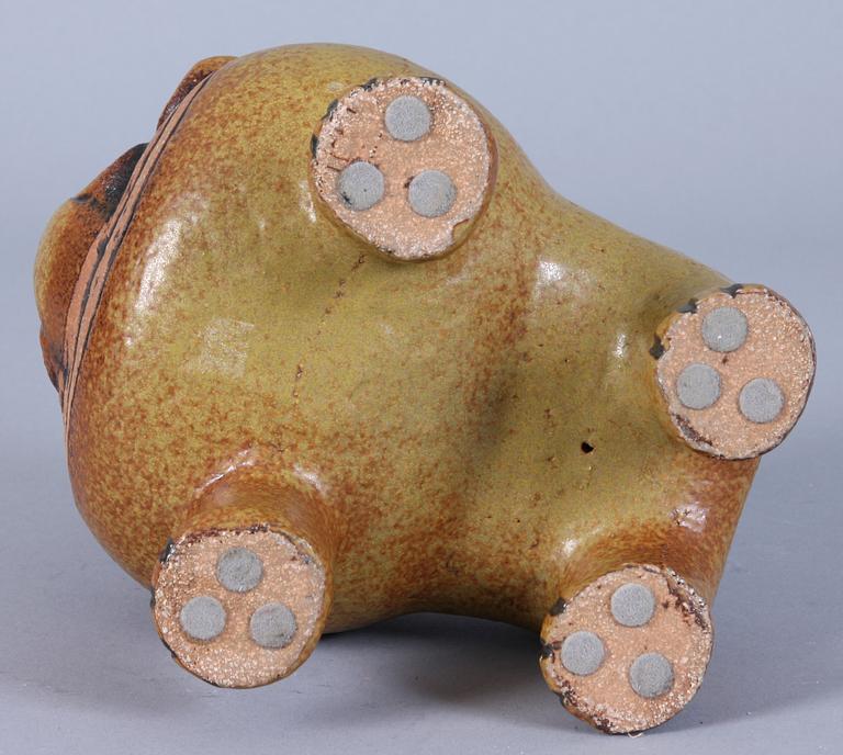 FIGURIN, stengods, Lisa Larson, "Bulldog" ur serien Minikennel.