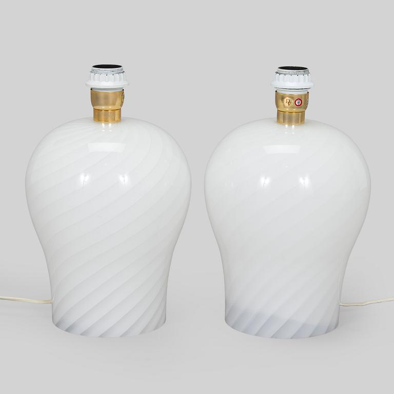 Bordslampor, ett par, DaVinci, Italien 1900-talets senare hälft.