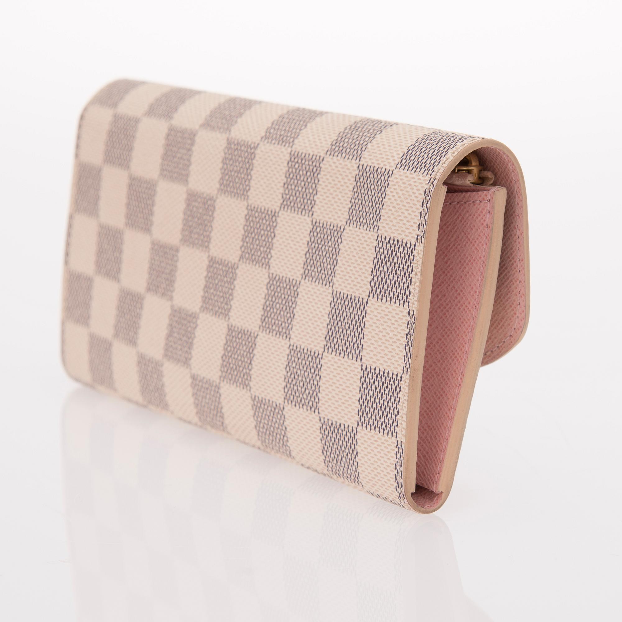 A LOUIS VUITTON WALLET,  "Emilie Damier Azur".