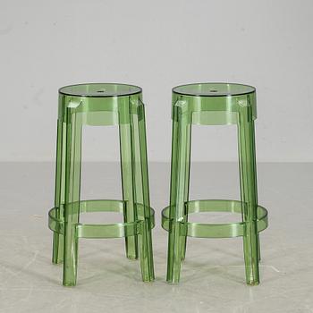BARPALLAR, ett par. "Charles Ghost". Philippe Starck för Kartell.
