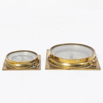 Compasses, 2 pcs, by Frans J Berg Stockholm, 18th/19th century.