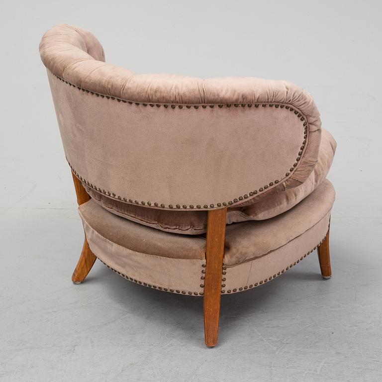 Otto Schulz, a "Schulz" easy chair, Jio Möbler, Jönköping, Sweden, mid 20th century.