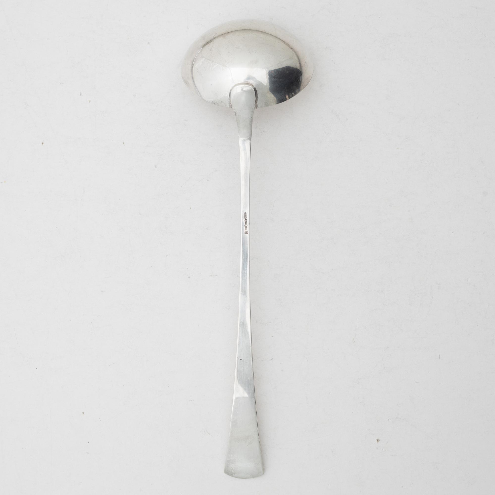 C.G. Hallberg, A silver soup ladle, model "Diana", Stockholm 1955.