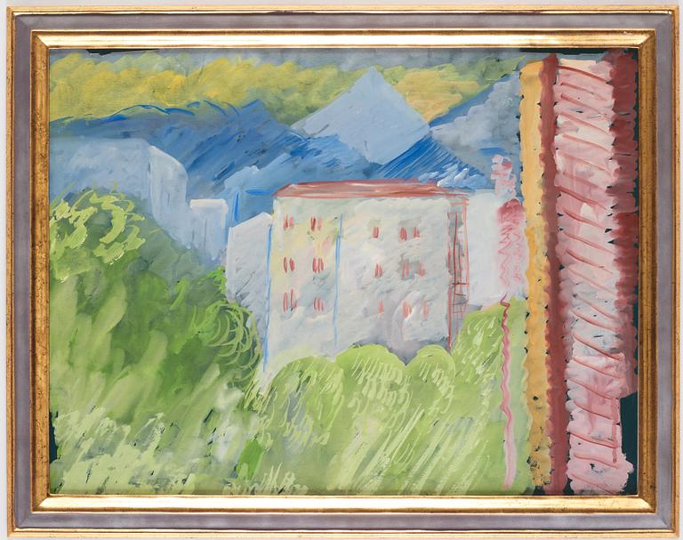 Sigrid Hjertén, View of a Southern Landscape with Houses.