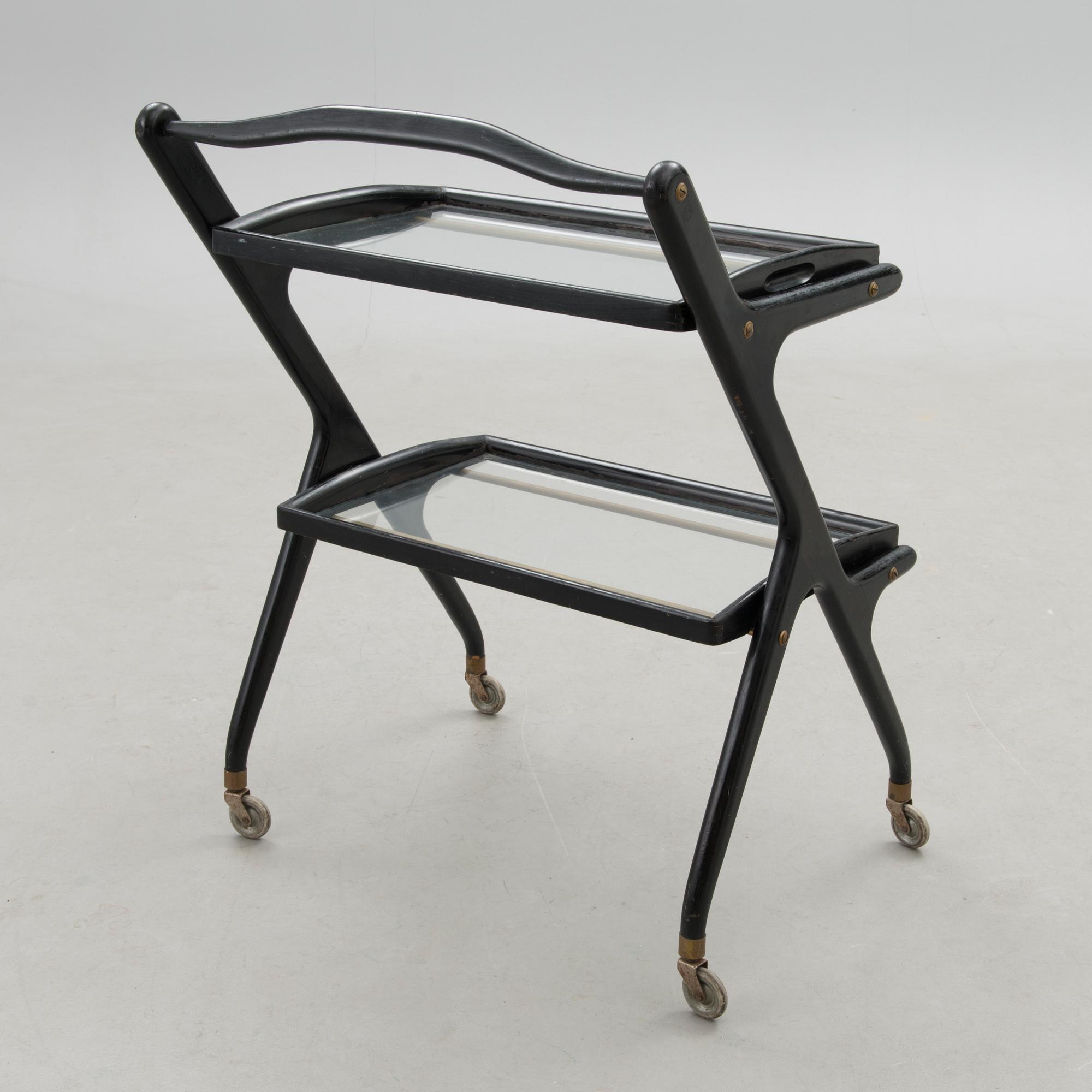 A serving trolley, 'Milano', Keravan puusepäntehdas, Stockmann, Finland. 1950s-1960s.