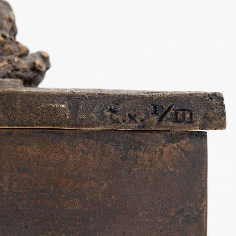 Liss Eriksson, a bronze box, signed and numbered I/III.