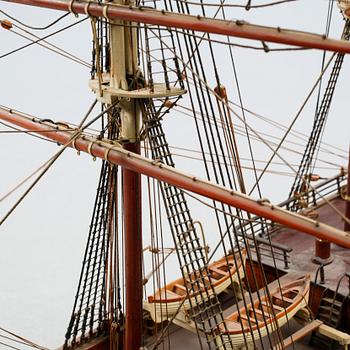 An early 20th century model of the ship 'Bohus'.