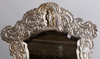 BORDSSPEGEL, silver, rokokostil, 1800-tal, sydeuropa.