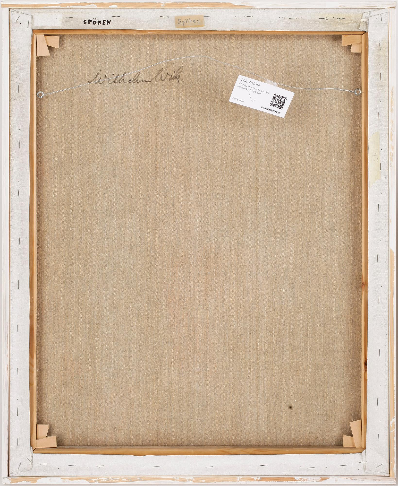 WILHELM WIK, olja på duk, signerad a tergo.