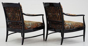 KARMSTOLAR, ett par, OPE möbler, Sverige, 1900-talets mitt.