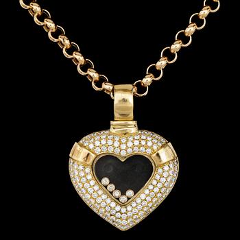 117. A brilliant cut diamond necklace, tot. app. 5 cts, on the shape of a heart.