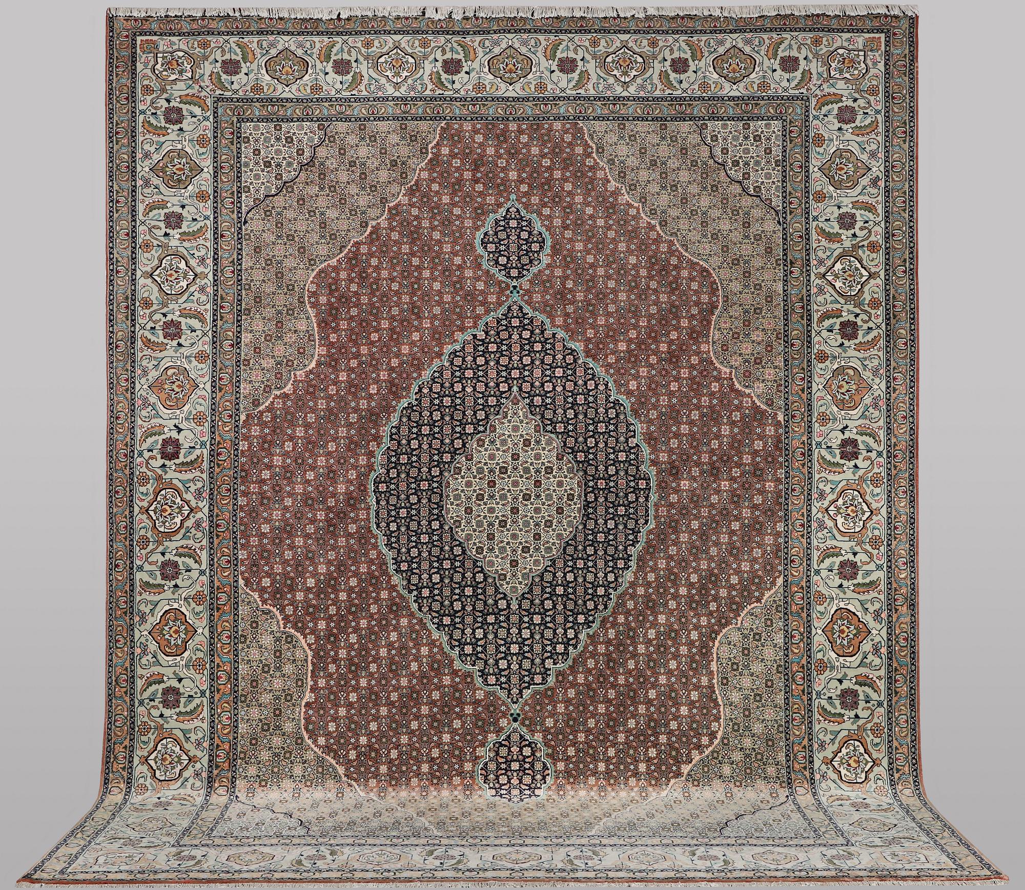 A carpet, Tabriz, part silk, 50 raj, ca 414 x 300 cm.