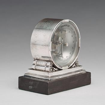 Johan Rohde, a sterling barometer for Georg Jensen, Copenhagen 1925-32, design nr 596.