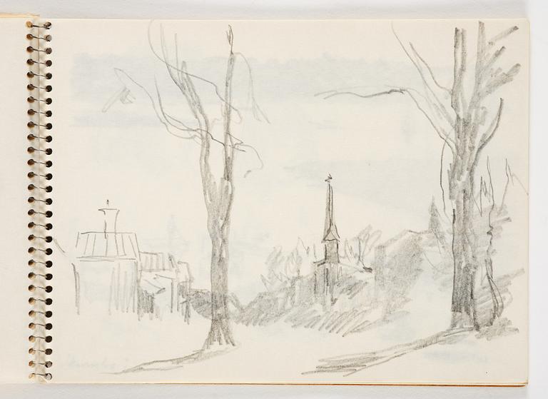 Lotte Laserstein, 4 skissböcker med blyertsteckningar.