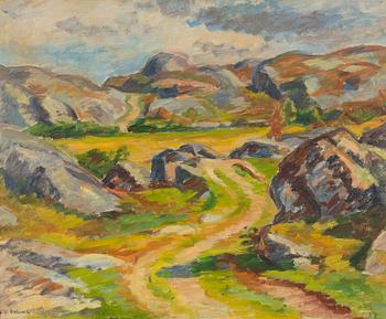 Birger Simonsson, oil on panel, signed BS.