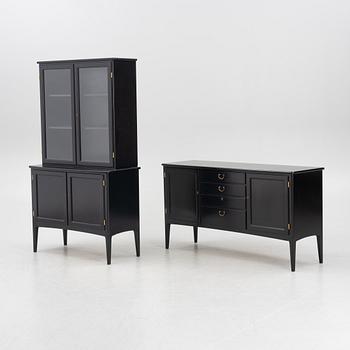 Kerstin Hörlin-Holmquist, sideboard samt vitrinskåp, "Charlotte", Asko, Finland, 1970-tal.