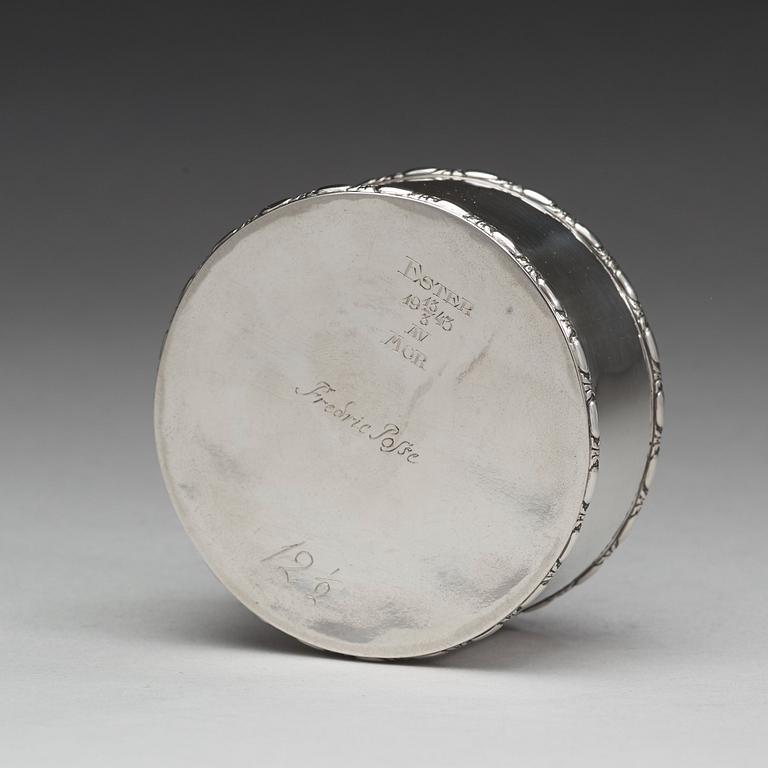 CARL LINDGREN, Norrköping 1786, dosa, silver, gustaviansk.