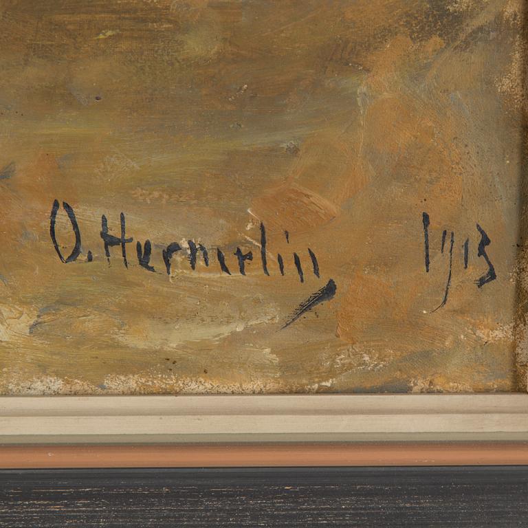 OLOF HERMELIN, Oil on canvas, signed and dated 1913.